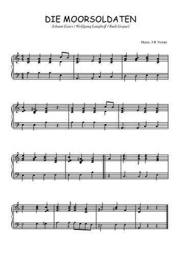 Téléchargez l'arrangement pour piano de la partition de Die Moorsoldaten en PDF